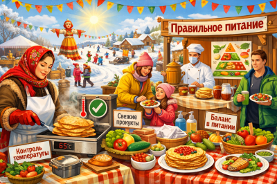 Масленица: питание вне дома (безопасность пищи), правильное питание